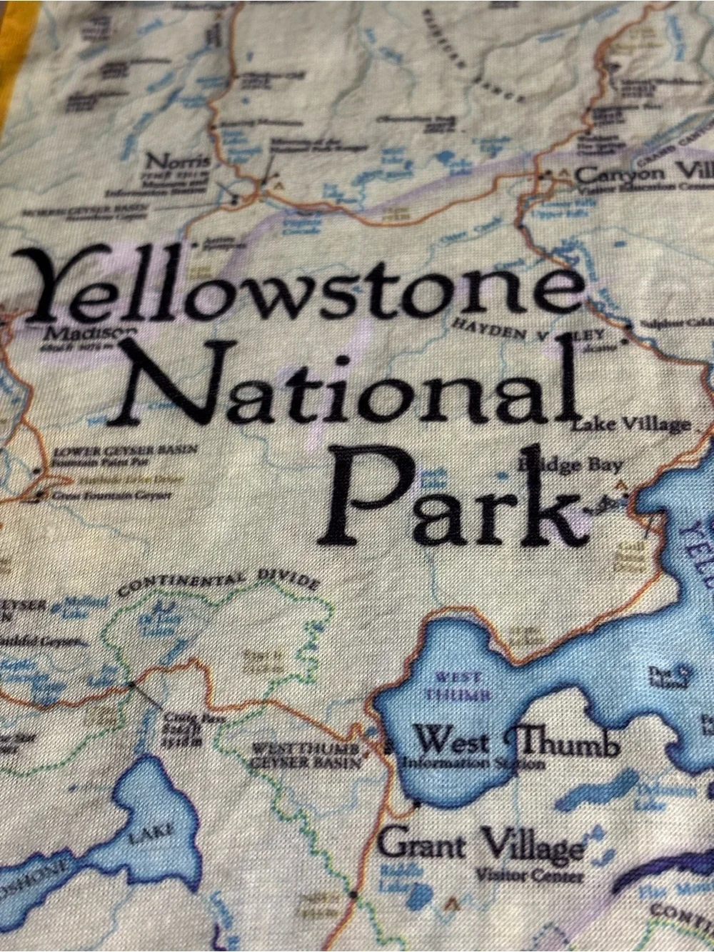Yellowstone National Park Map Neck Gaiter Headwear Bana Scarf McGovern & Co
